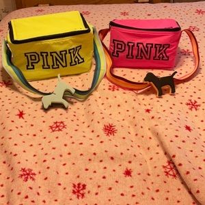 2 VS PINK lunch totes